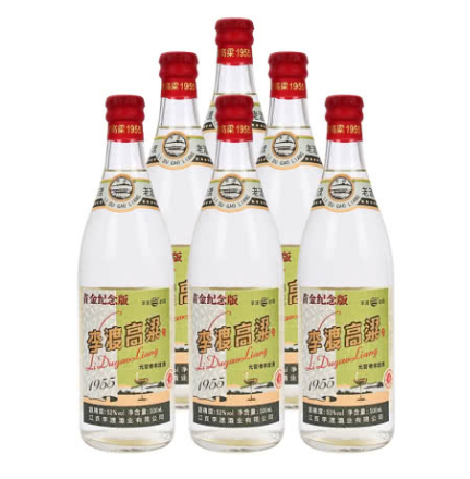 52°李渡高粱1955 500ml6 浓特兼香型 瓶装酒 白酒 送礼 纯粮酒